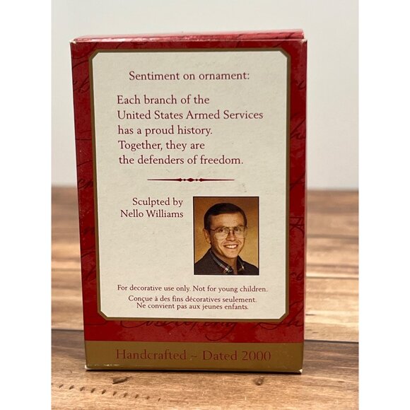 2000 HALLMARK KEEPSAKE ORNAMENT QX8021 TOGETHER WE SERVE - Picture 3 of 6